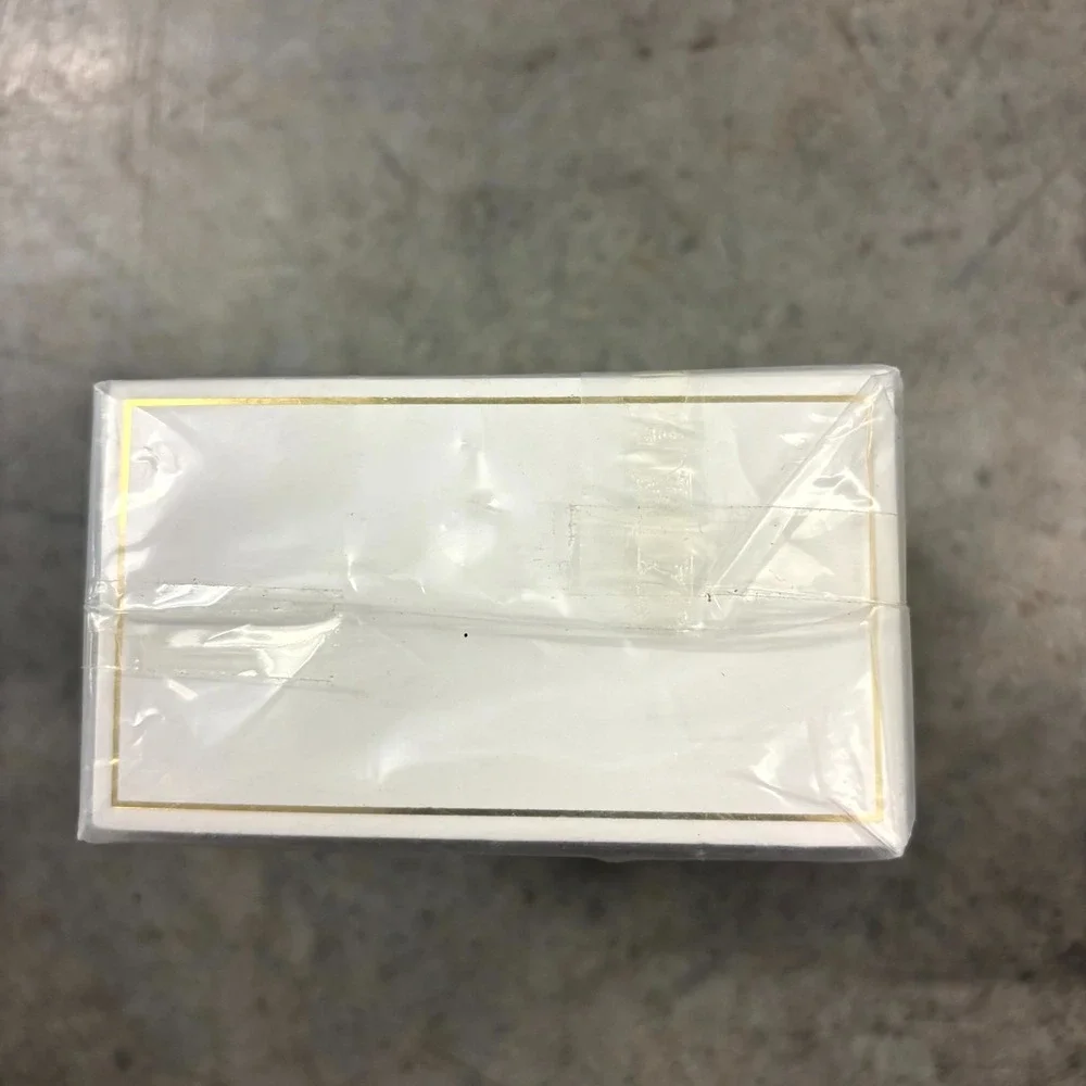 100 Blank Place Cards White Tent Cards Gold Border Wedding Party Table Cards